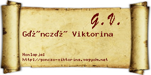 Göncző Viktorina névjegykártya